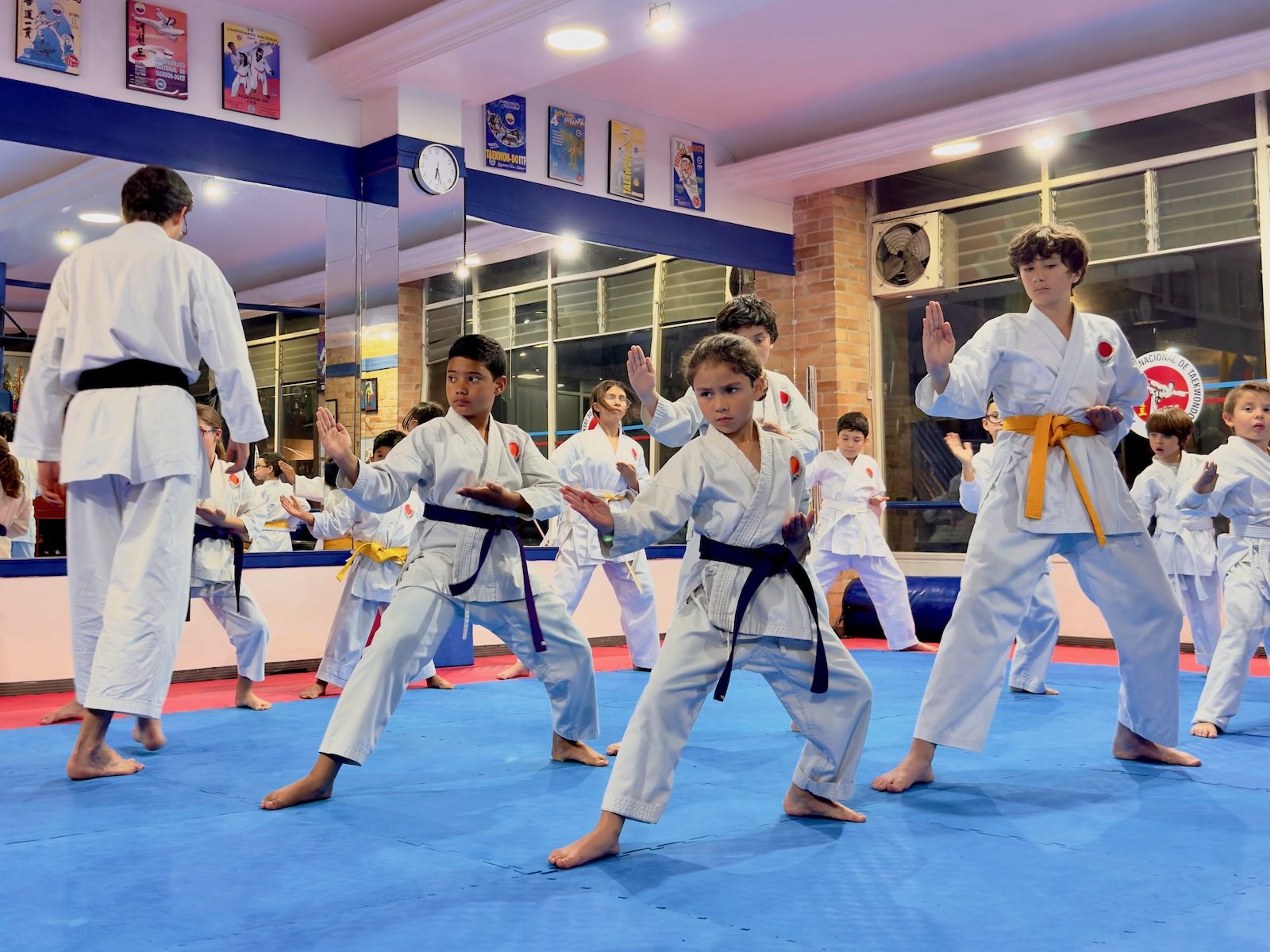 Niños practicando Karate